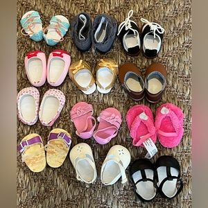 American girl doll pack of 12 shoes!